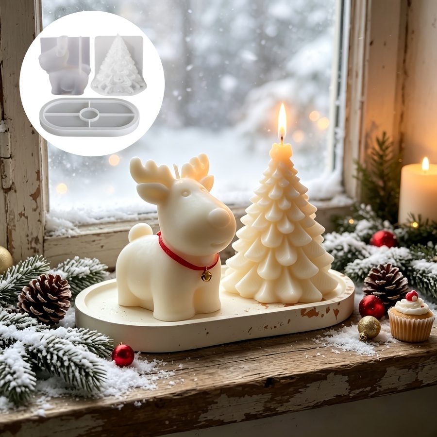 Candle Making Kits - Conjunto de 3 Moldes de Silicone
