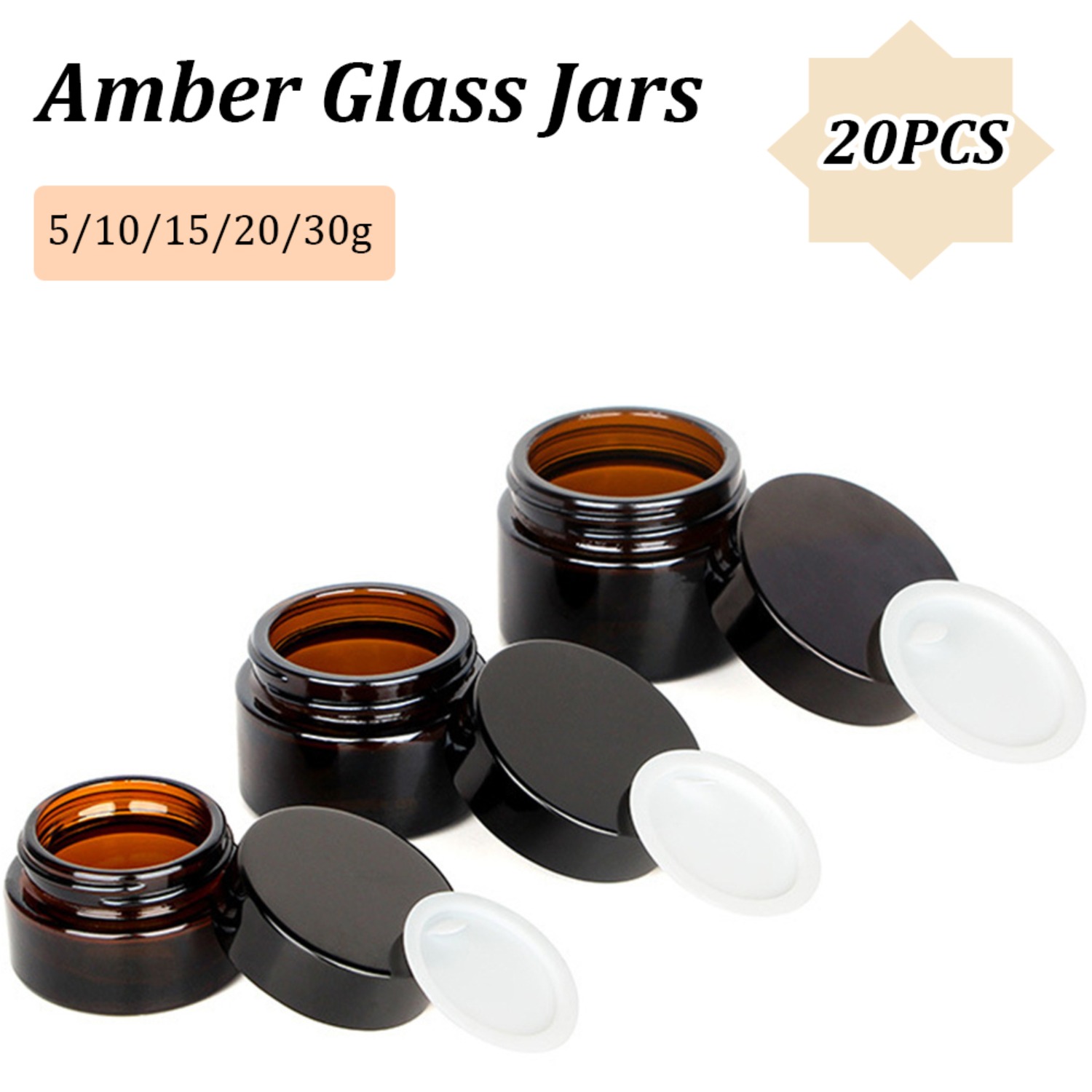 Frascos pequenos de vidro âmba - Candle Making Jars With Lids avaliação e preço